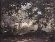 A remembrance of the Villa Borghese, unknow artist